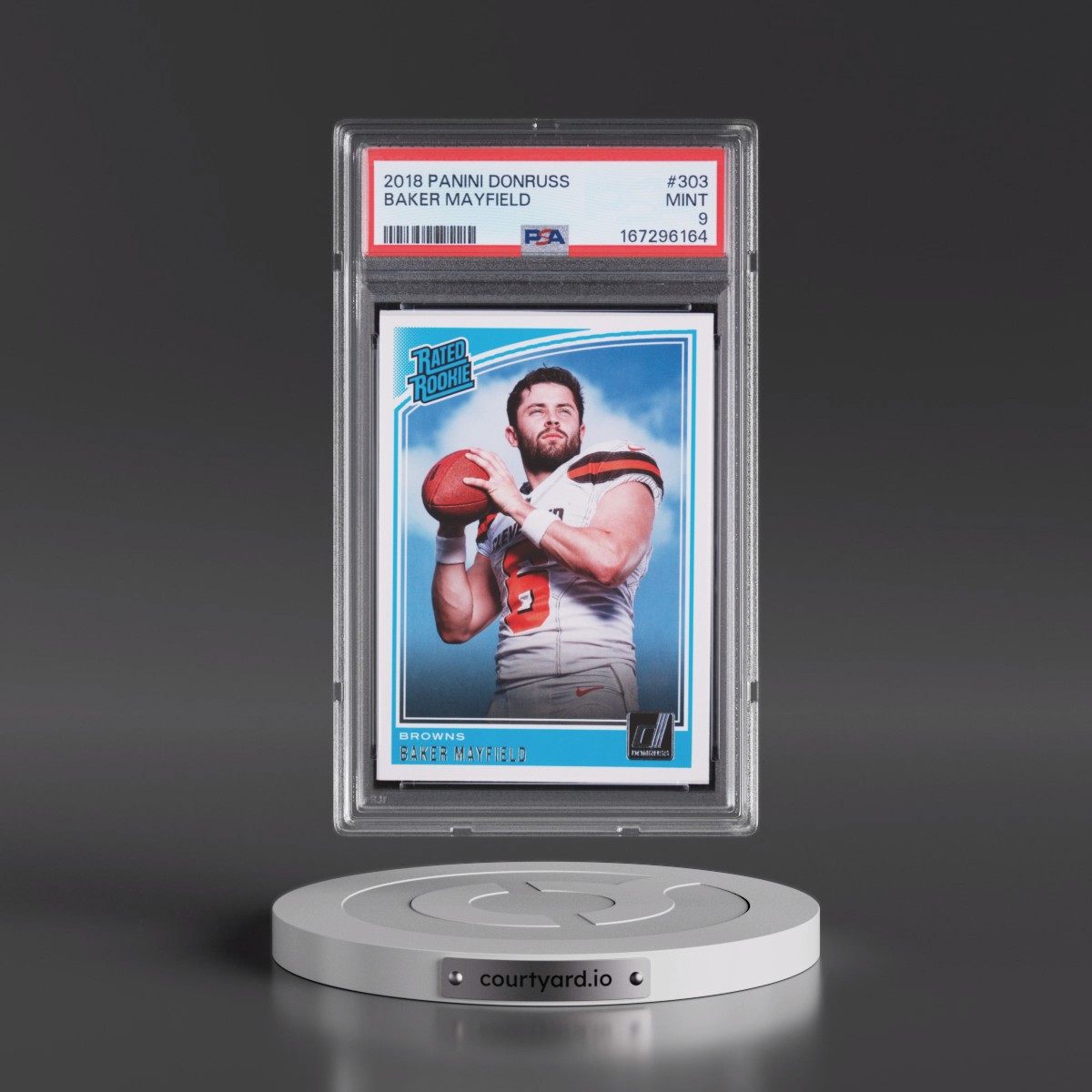 2018 Panini Donruss #303 Baker Mayfield (PSA 9 MINT)