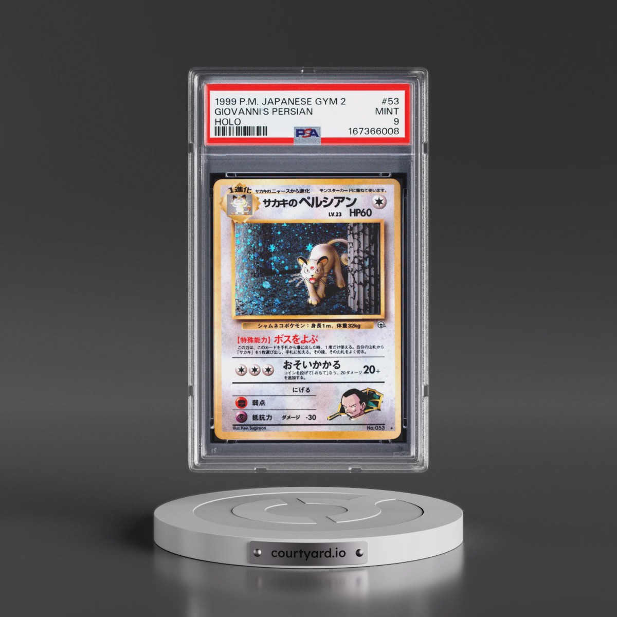 1999 Pokémon Gym 2 #53 Giovanni's Persian - Holo (PSA 9 MINT)
