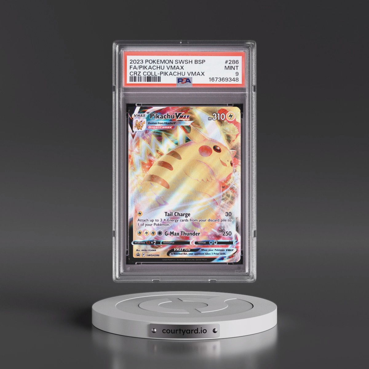 2023 Pokémon Swsh Black Star Promo #286 Pikachu Vmax - Full Art Crown Zenith Collections-Pikachu Vmax (PSA 9 MINT)