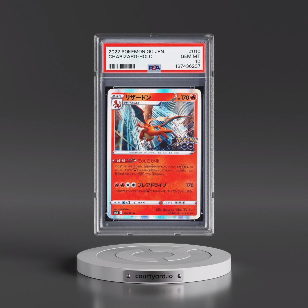 2022 Pokémon Go Charizard - Holo #010 PSA 10