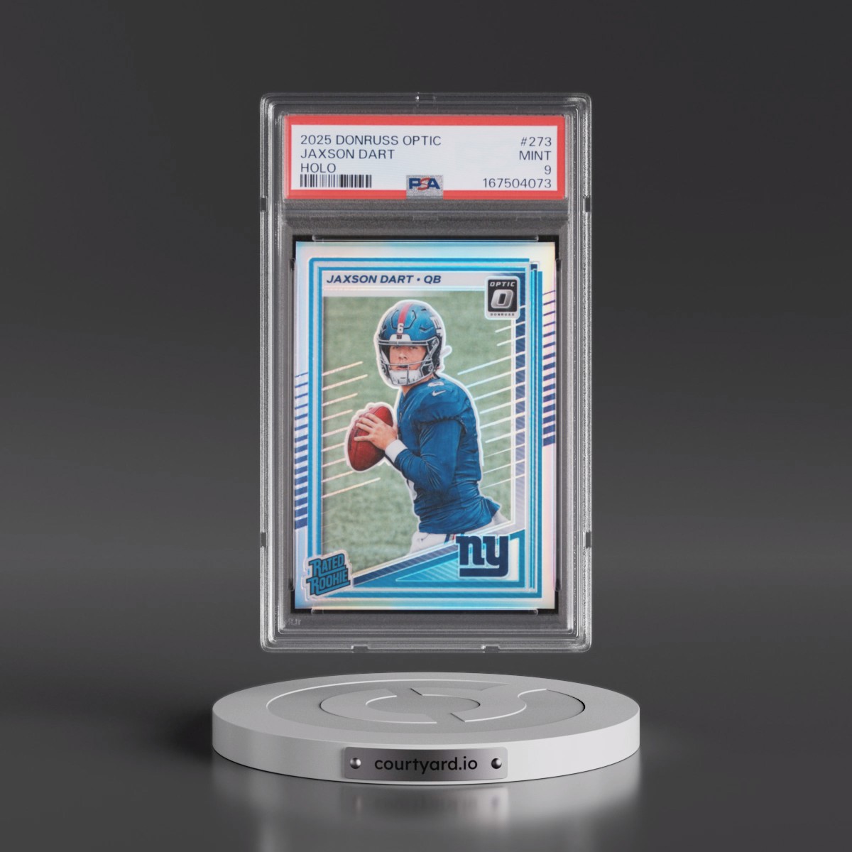 2025 Panini Donruss Optic #273 Jaxson Dart - Holo (PSA 9 MINT)
