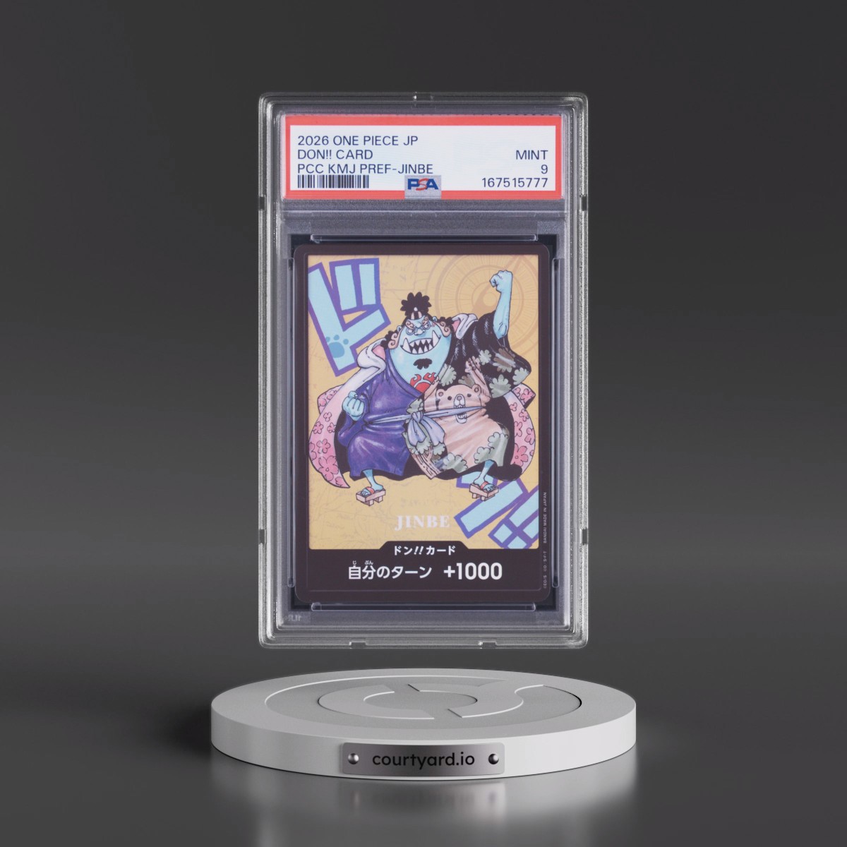 2026 One Piece Japanese Premium Card Collection Kumamoto Prefecture Special Don!! Card - Jinbe PSA 9