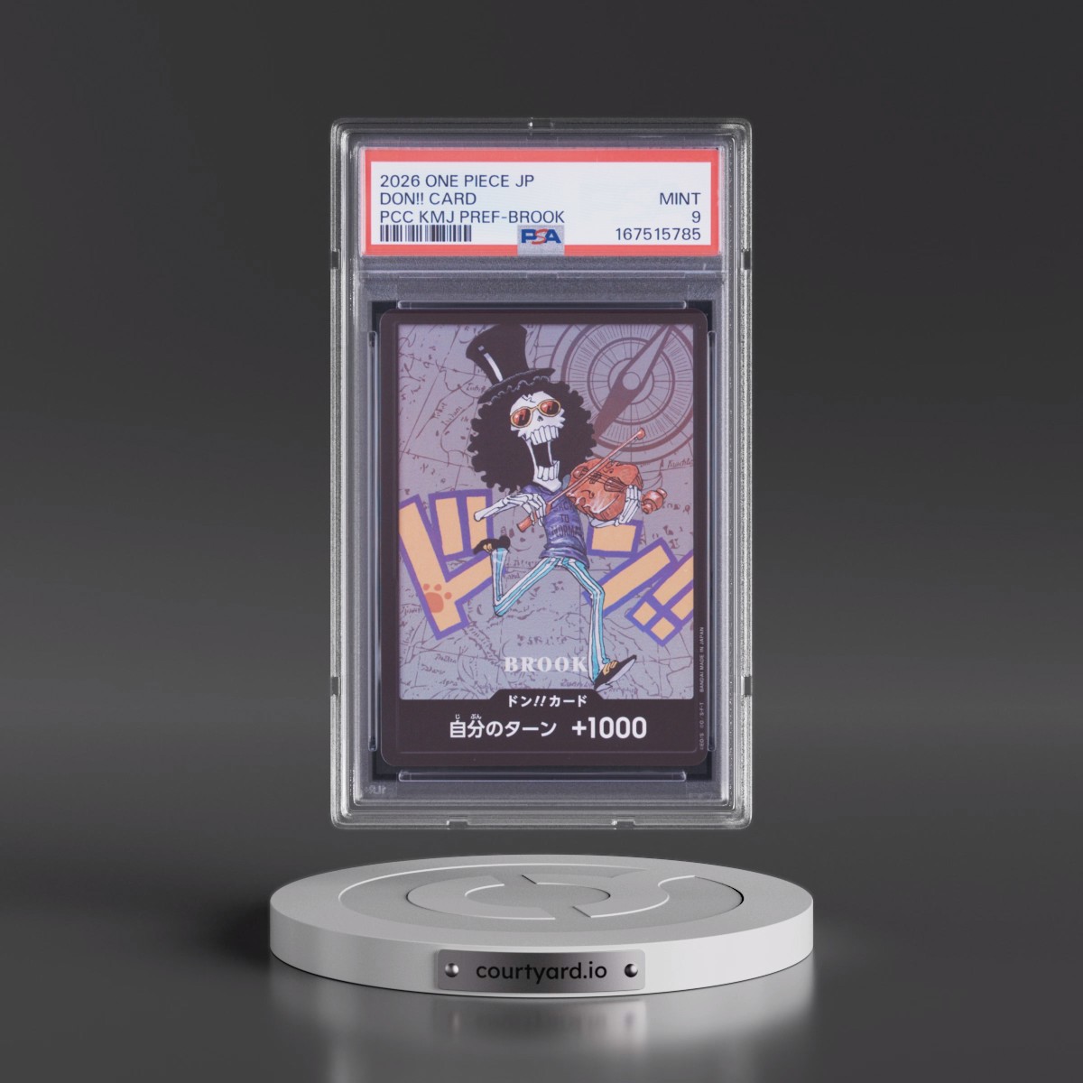 2026 One Piece Japanese Premium Card Collection Kumamoto Prefecture Special Don!! Card - Brook PSA 9