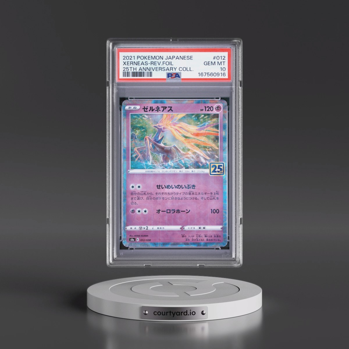 2021 Pokémon 25th Anniversary Collection Xerneas - Reverse Foil #012 PSA 10