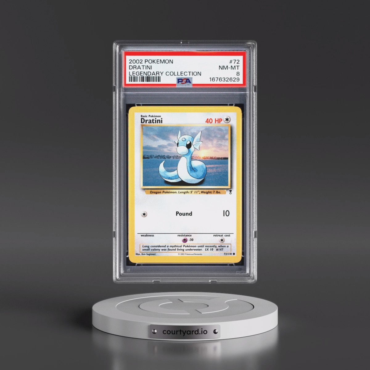 2002 Pokémon Legendary Collection Dratini #72 PSA 8