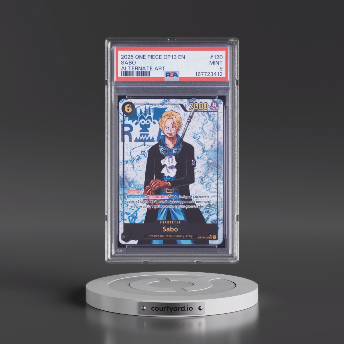 2025 One Piece OP13-Carrying on His Will #120 Sabo - Alternate Art (PSA 9 MINT)