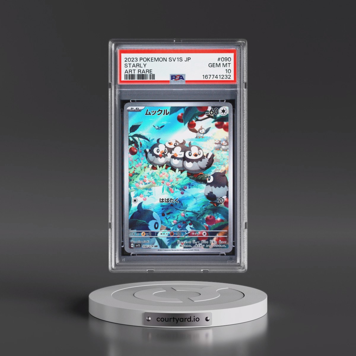 2023 Pokémon Sv1s-Scarlet EX #090 Starly - Art Rare (PSA 10 GEM MINT)