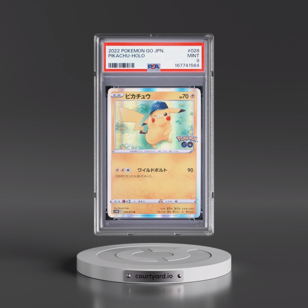 2022 Pokémon Go Pikachu - Holo #028 PSA 9