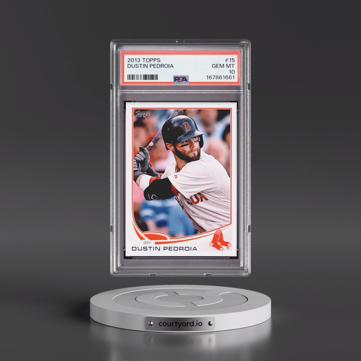 2013 Topps #15 Dustin Pedroia (PSA 10 GEM MINT)