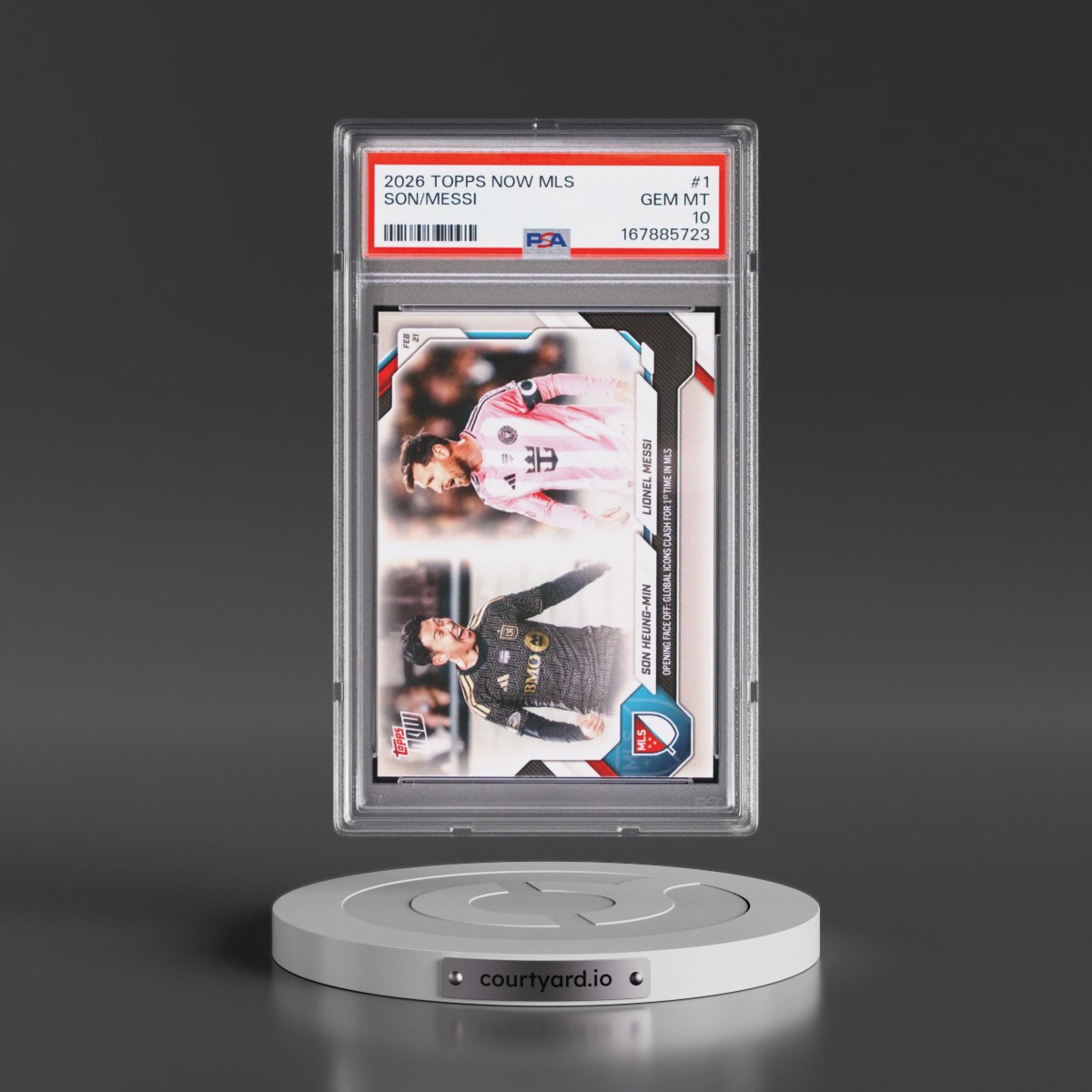 2026 Topps Now MLS #1 Lionel Messi/Son Heung-Min (PSA 10 GEM MINT)