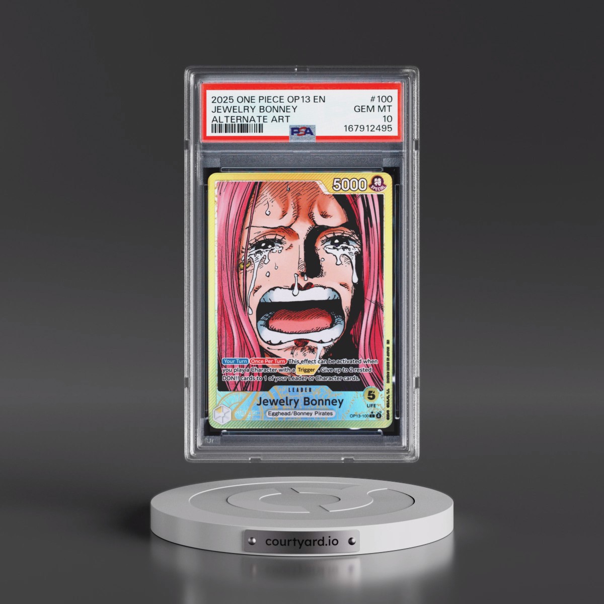 2025 One Piece OP13-Carrying on His Will #100 Jewelry Bonney - Alternate Art (PSA 10 GEM MINT)
