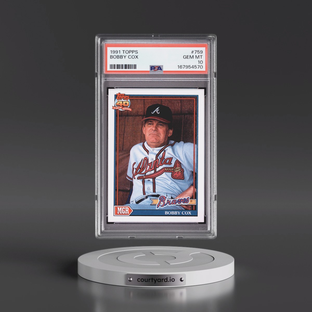 1991 Topps Bobby Cox #759 PSA 10