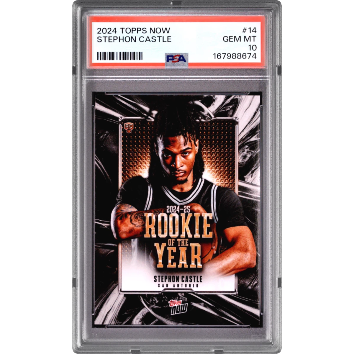 2024 Topps Now #14 Stephon Castle (PSA 10 GEM MINT)