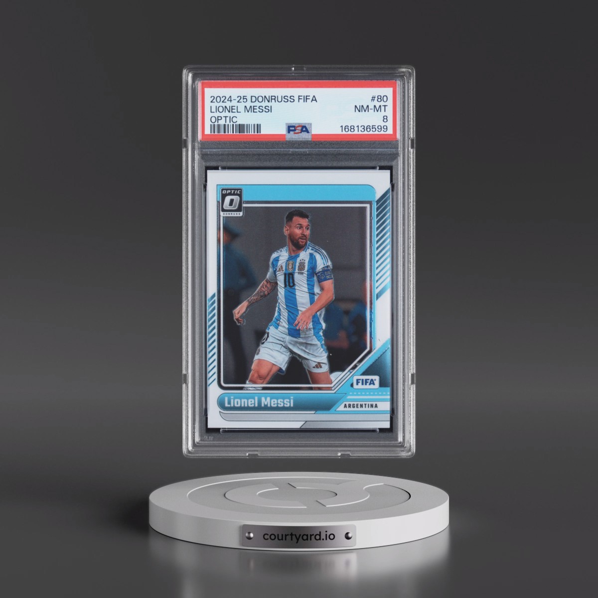 2024 Panini Donruss FIFA Lionel Messi - Optic #80 PSA 8