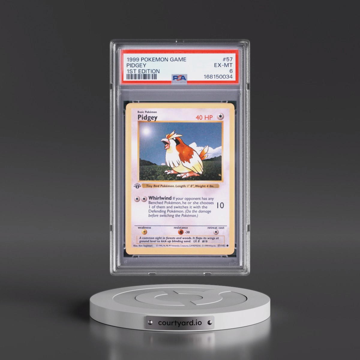 1999 Pokémon Game Pidgey - 1st Edition #57 PSA 6