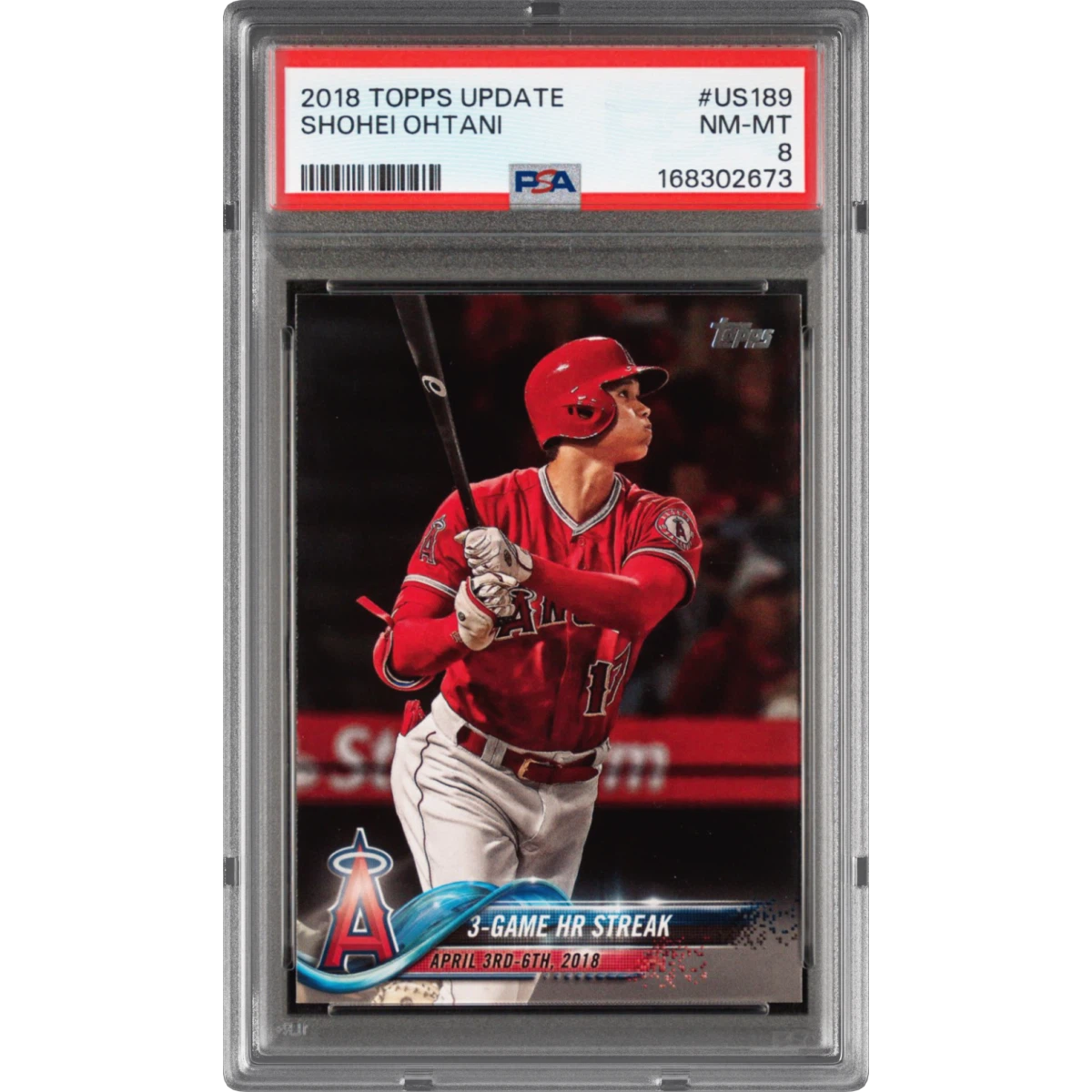 2018 Topps Update #US189 Shohei Ohtani (PSA 8 NM-MT)