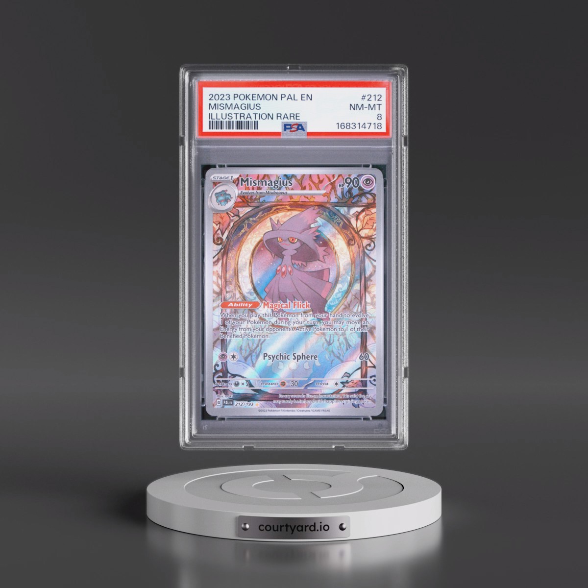 2023 Pokémon Pal EN-Paldea Evolved Mismagius - Illustration Rare #212 PSA 8