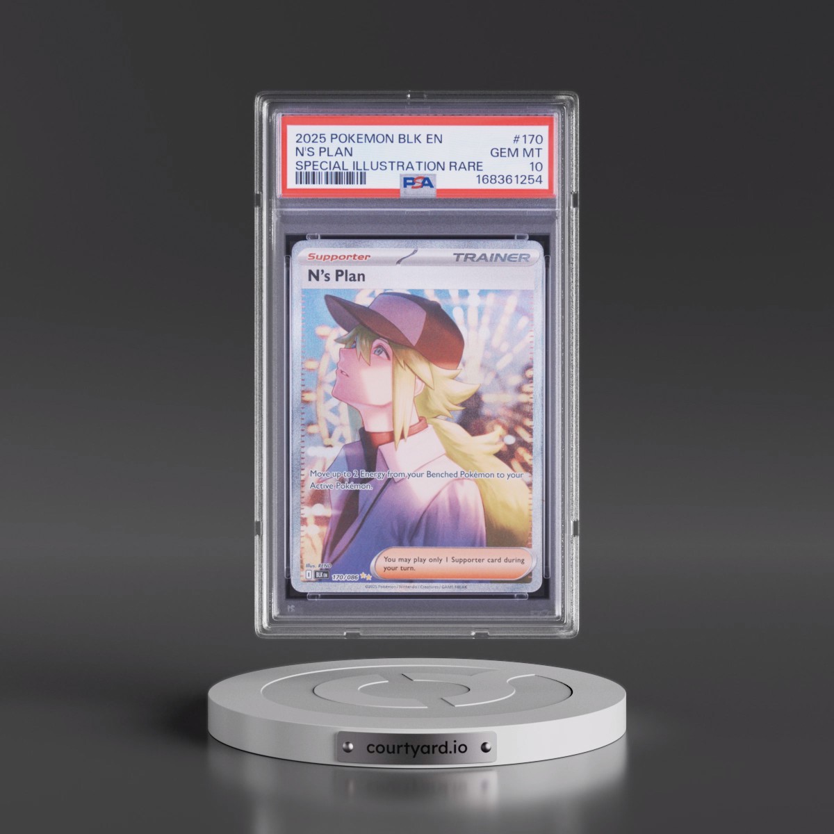 2025 Pokémon Blk EN-Black Bolt #170 N's Plan - Special Illustration Rare (PSA 10 GEM MINT)