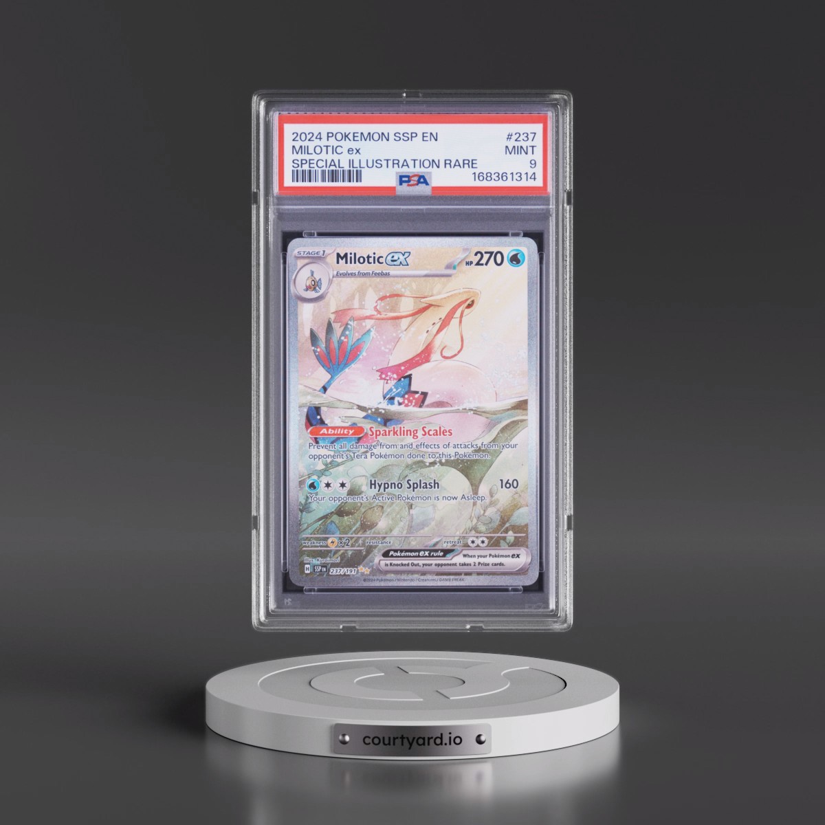 2024 Pokémon Ssp EN-Surging Sparks #237 Milotic EX - Holo Special Illustration Rare (PSA 9 MINT)