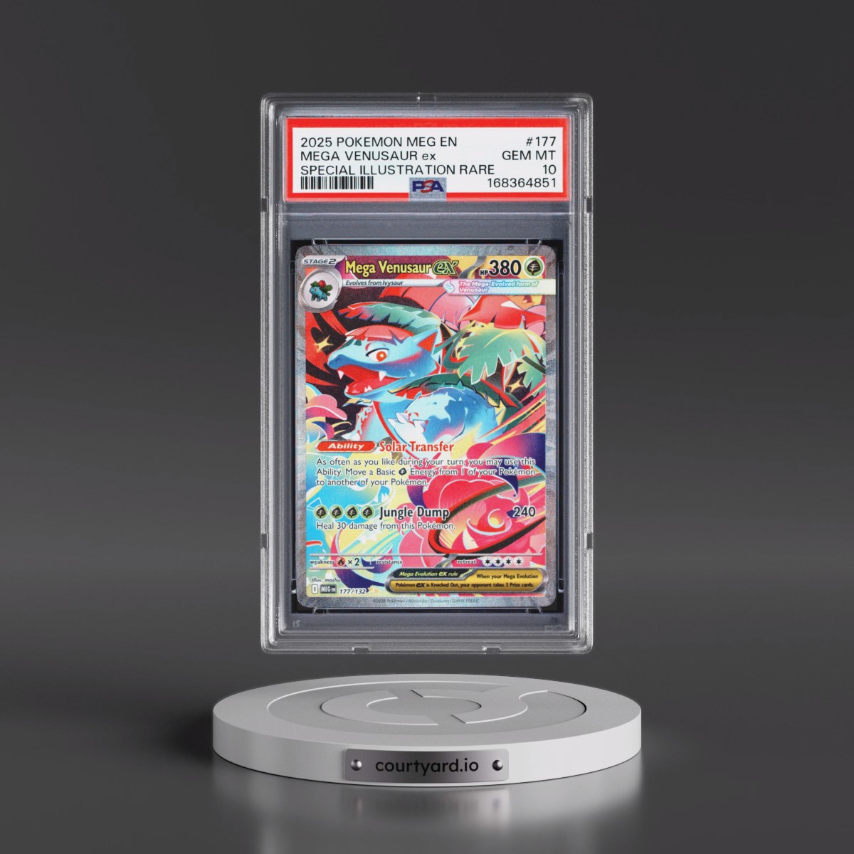 2025 Pokémon Meg EN-Mega Evolution #177 Mega Venusaur EX - Holo Special Illustration Rare (PSA 10 GEM MINT)