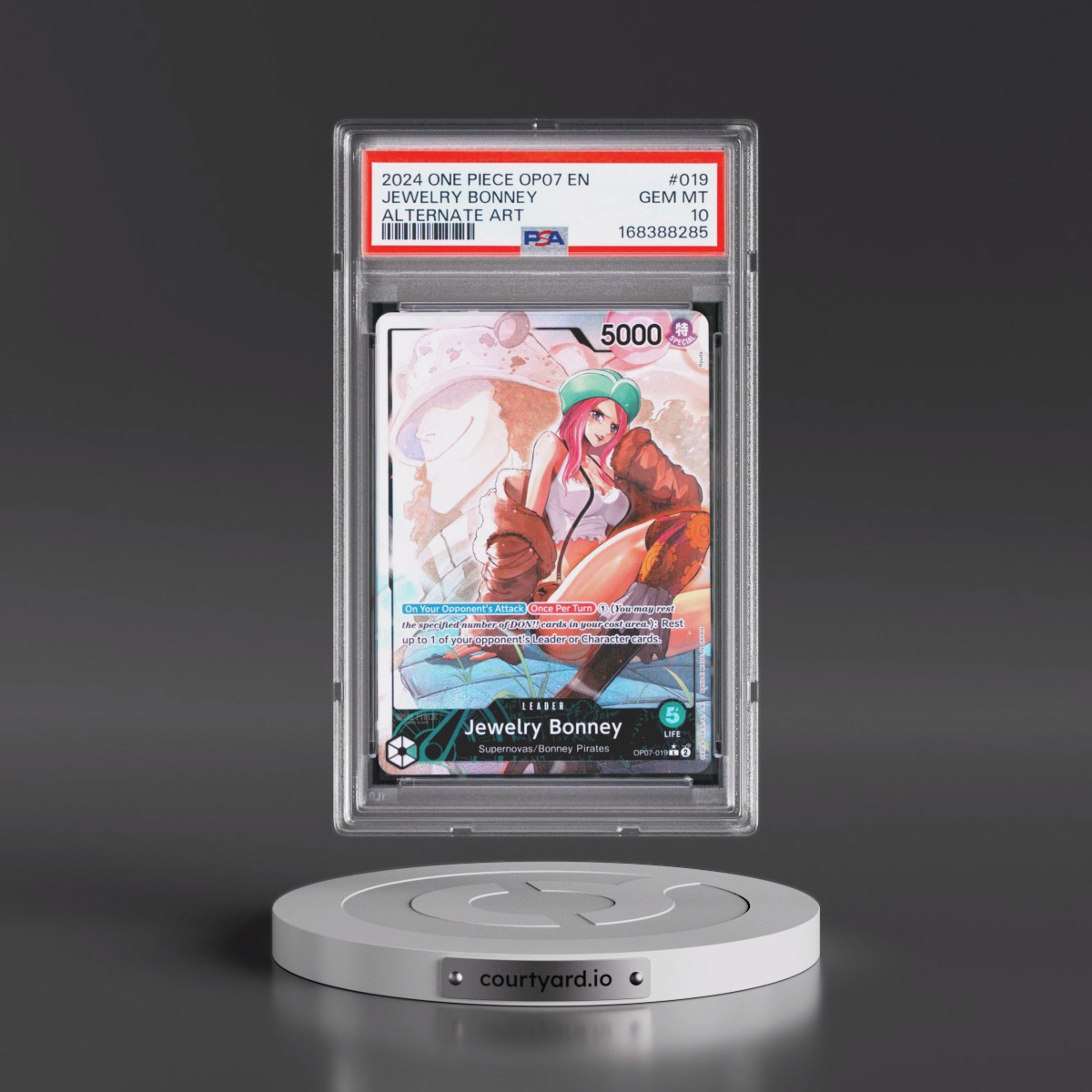 2024 One Piece OP07-500 Years in the Future #019 Jewelry Bonney - Alternate Art (PSA 10 GEM MINT)