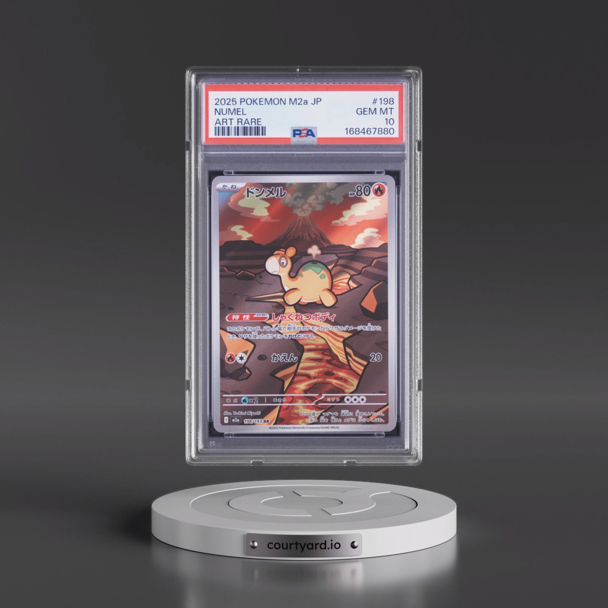 2025 Pokémon M2a-Mega Dream EX #198 Numel - Art Rare (PSA 10 GEM MINT)