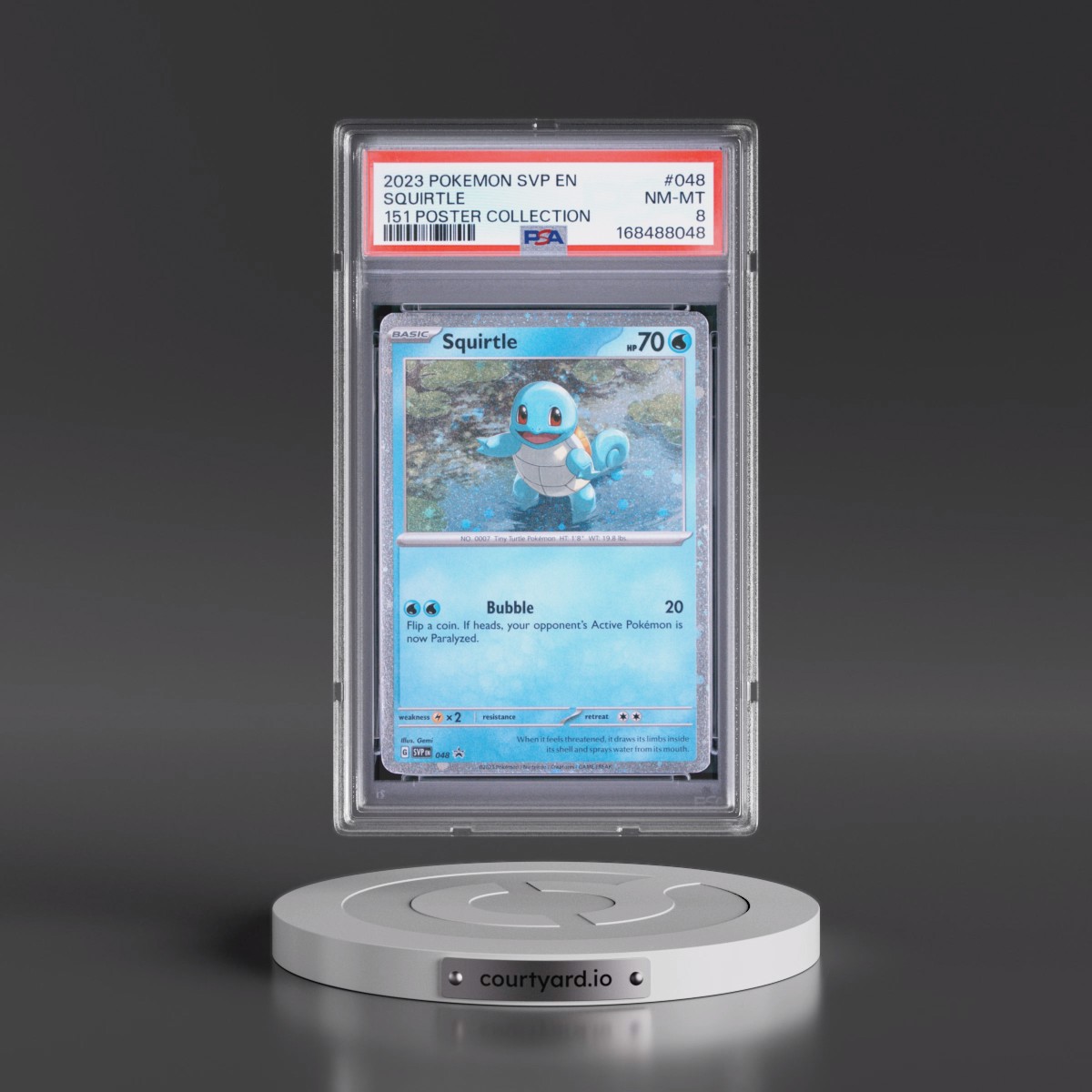 2023 Pokémon Svp EN-SV Black Star Promo Squirtle - 151 Poster Collection #048 PSA 8