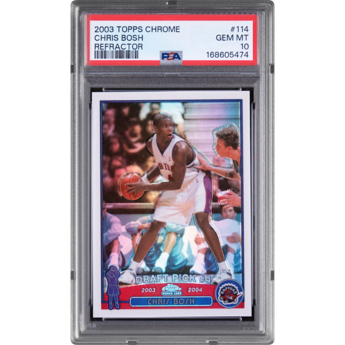 2003 Topps Chrome #114 Chris Bosh - Refractor (PSA 10 GEM MINT)