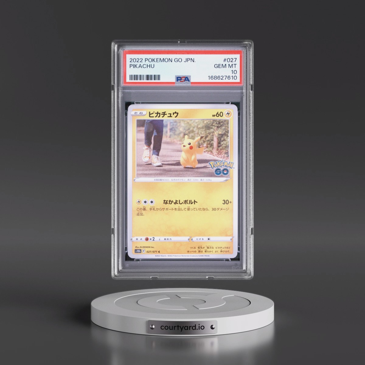 2022 Pokémon Go #027 Pikachu (PSA 10 GEM MINT)