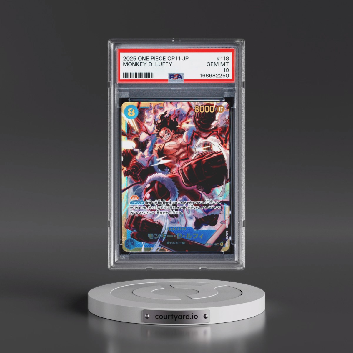 2025 One Piece Japanese OP11-A Fist of Divine Speed #118 Monkey D. Luffy (PSA 10 GEM MINT)