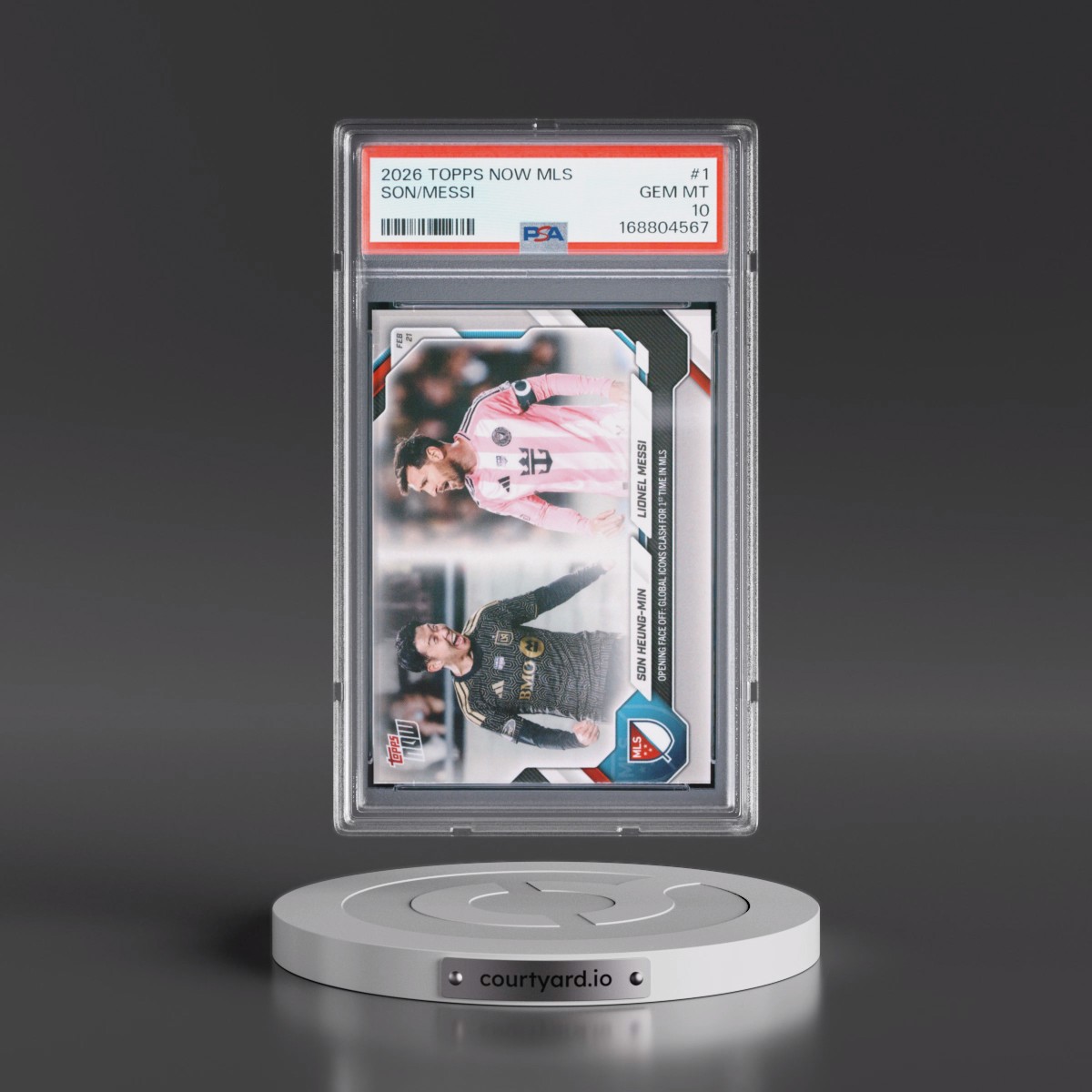 2026 Topps Now MLS #1 Lionel Messi/Son Heung-Min (PSA 10 GEM MINT)