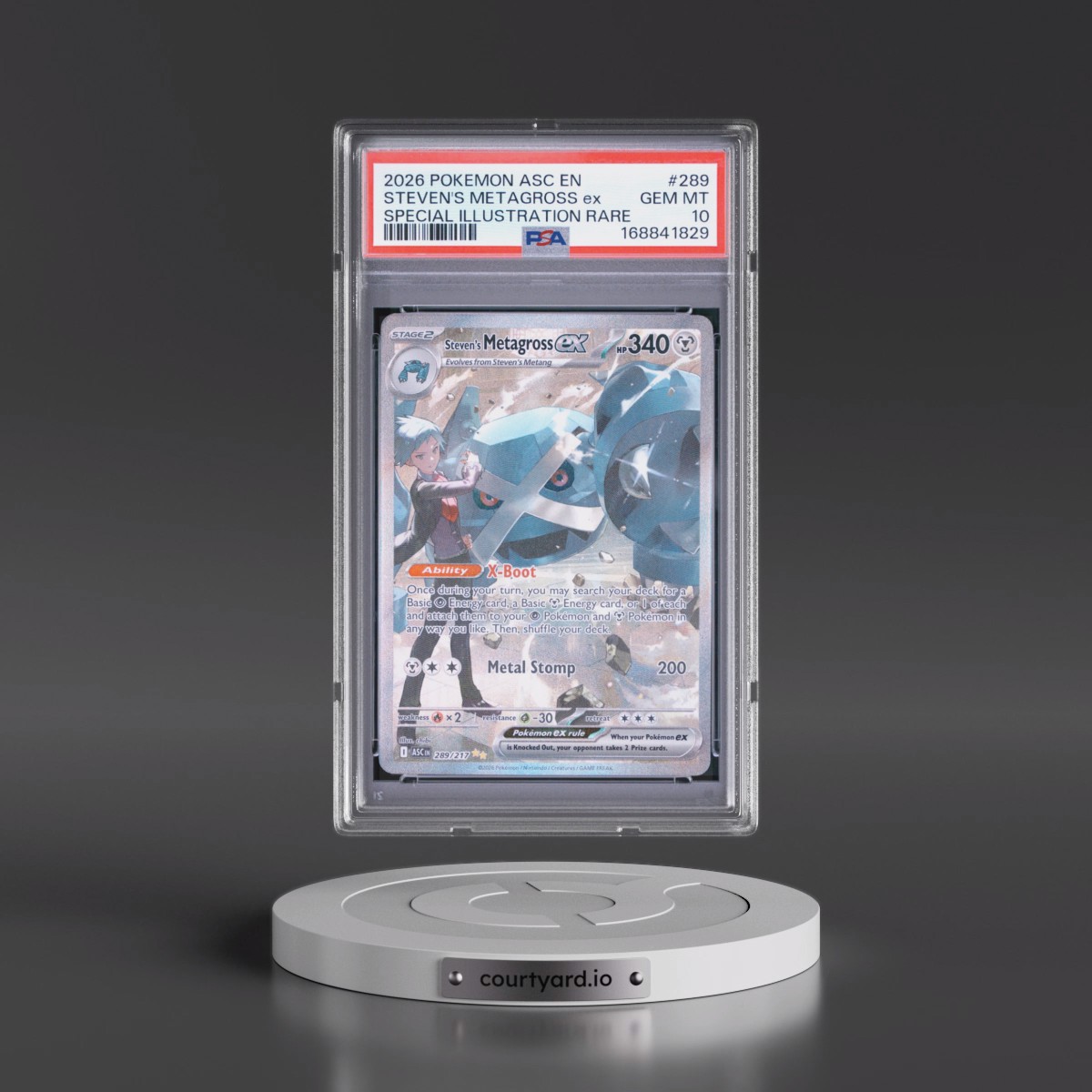 2026 Pokémon Asc EN-Ascended Heroes #289 Steven's Metagross EX - Holo Special Illustration Rare (PSA 10 GEM MINT)