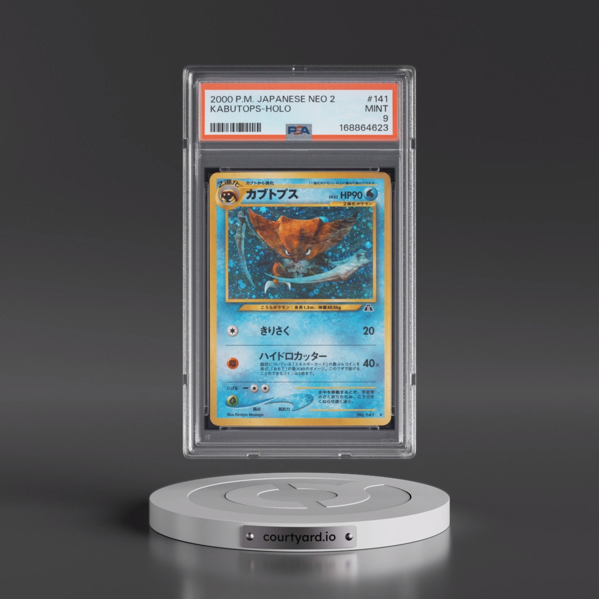 2000 Pokémon Neo 2 Kabutops - Holo #141 PSA 9