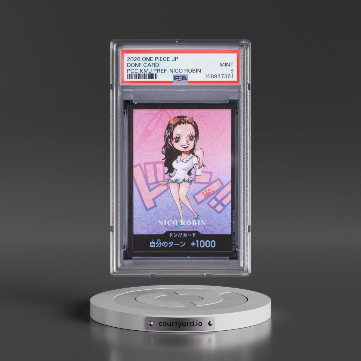 2026 One Piece Japanese Premium Card Collection Kumamoto Prefecture Special Don!! Card - Nico Robin PSA 9