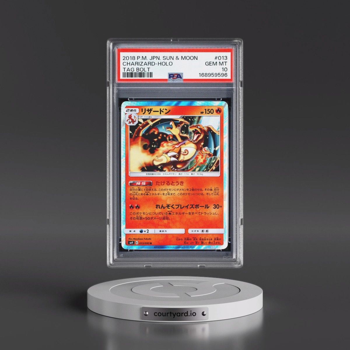 2018 Pokémon Sun & Moon Tag Bolt #013 Charizard - Holo (PSA 10 GEM MINT)