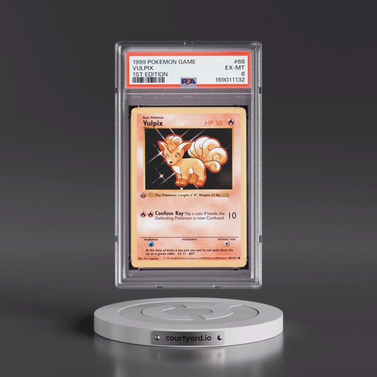 1999 Pokémon Game #68 Vulpix - 1st Edition (PSA 6 EX-MT)