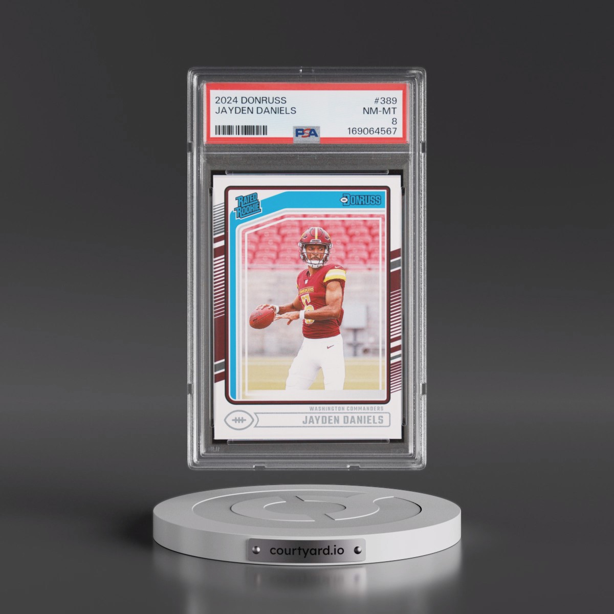 2024 Panini Donruss #389 Jayden Daniels (PSA 8 NM-MT)
