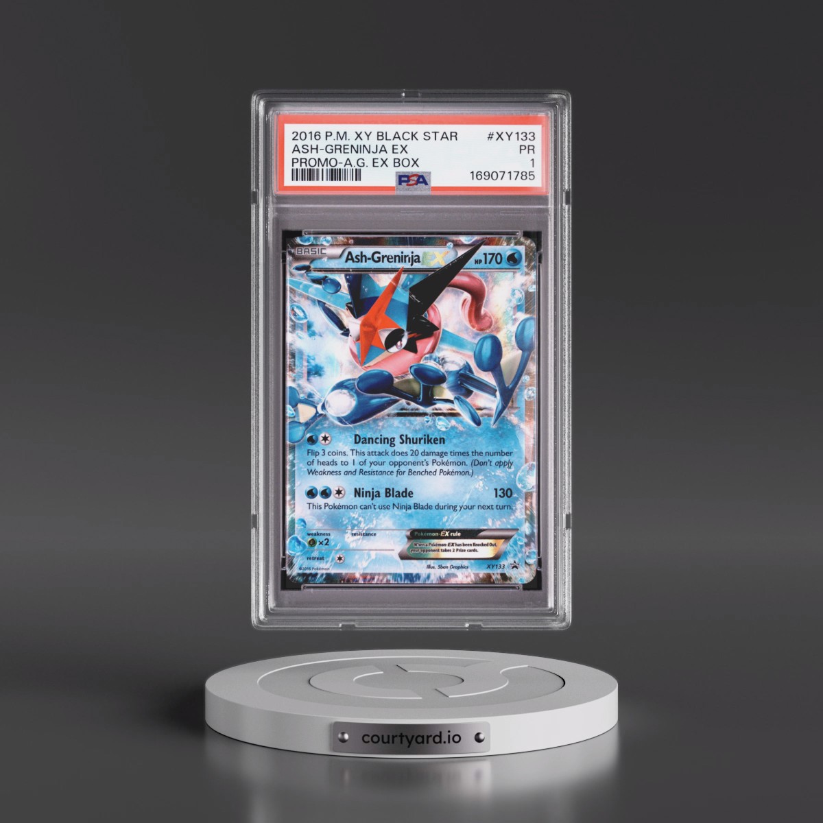 2016 Pokémon XY Black Star Promo Ash-Greninja EX - Holo Ash-Greninja EX Box #XY133 PSA 1
