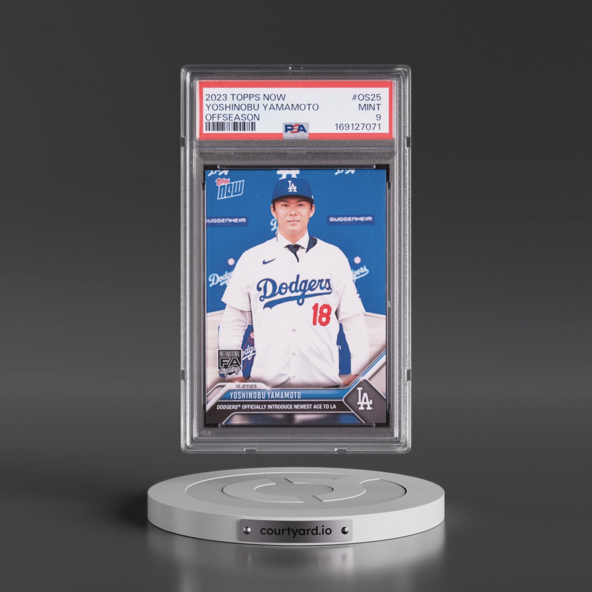 2023 Topps Now Offseason #OS25 Yoshinobu Yamamoto (PSA 9 MINT)