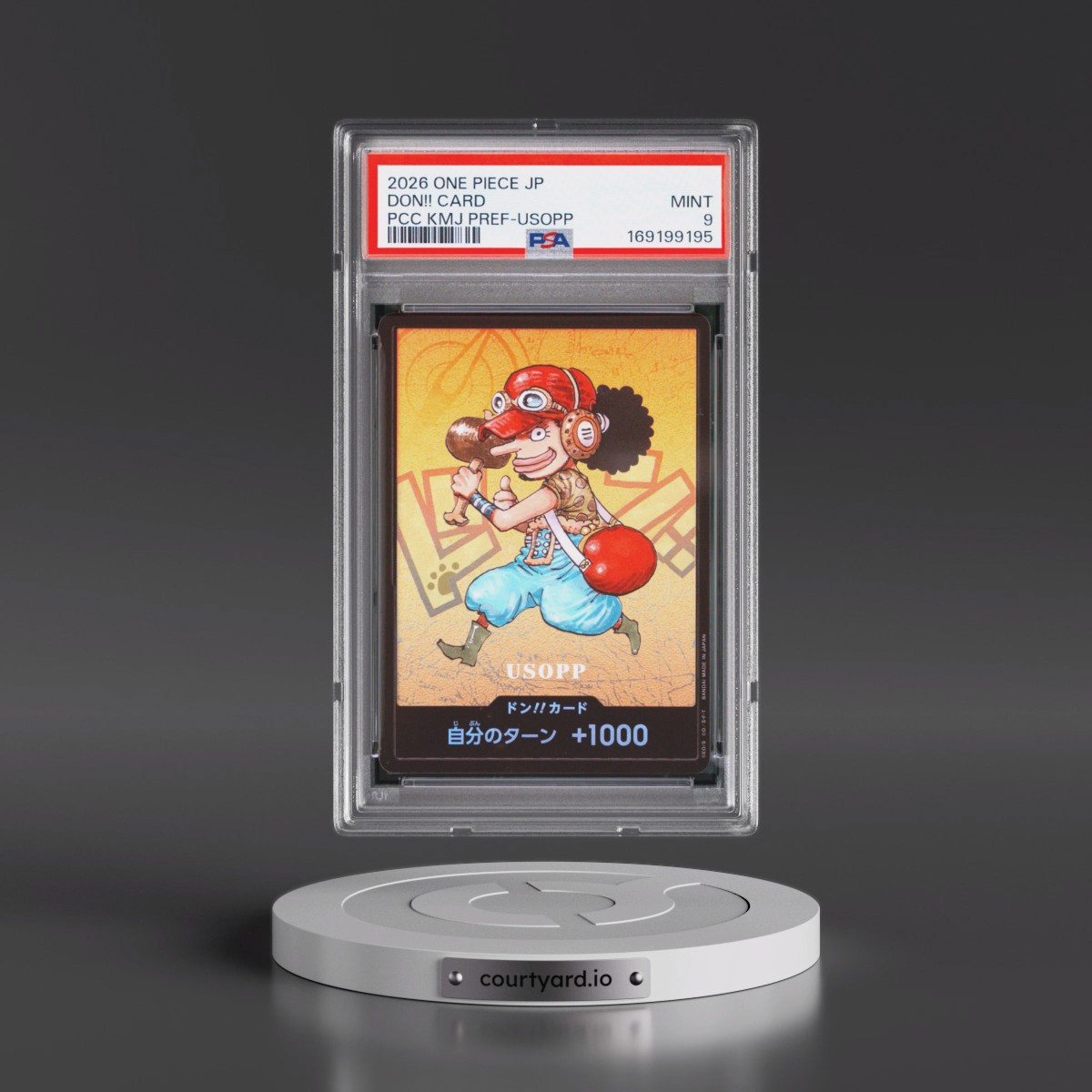 2026 One Piece Japanese Premium Card Collection Kumamoto Prefecture Special Don!! Card - Usopp PSA 9