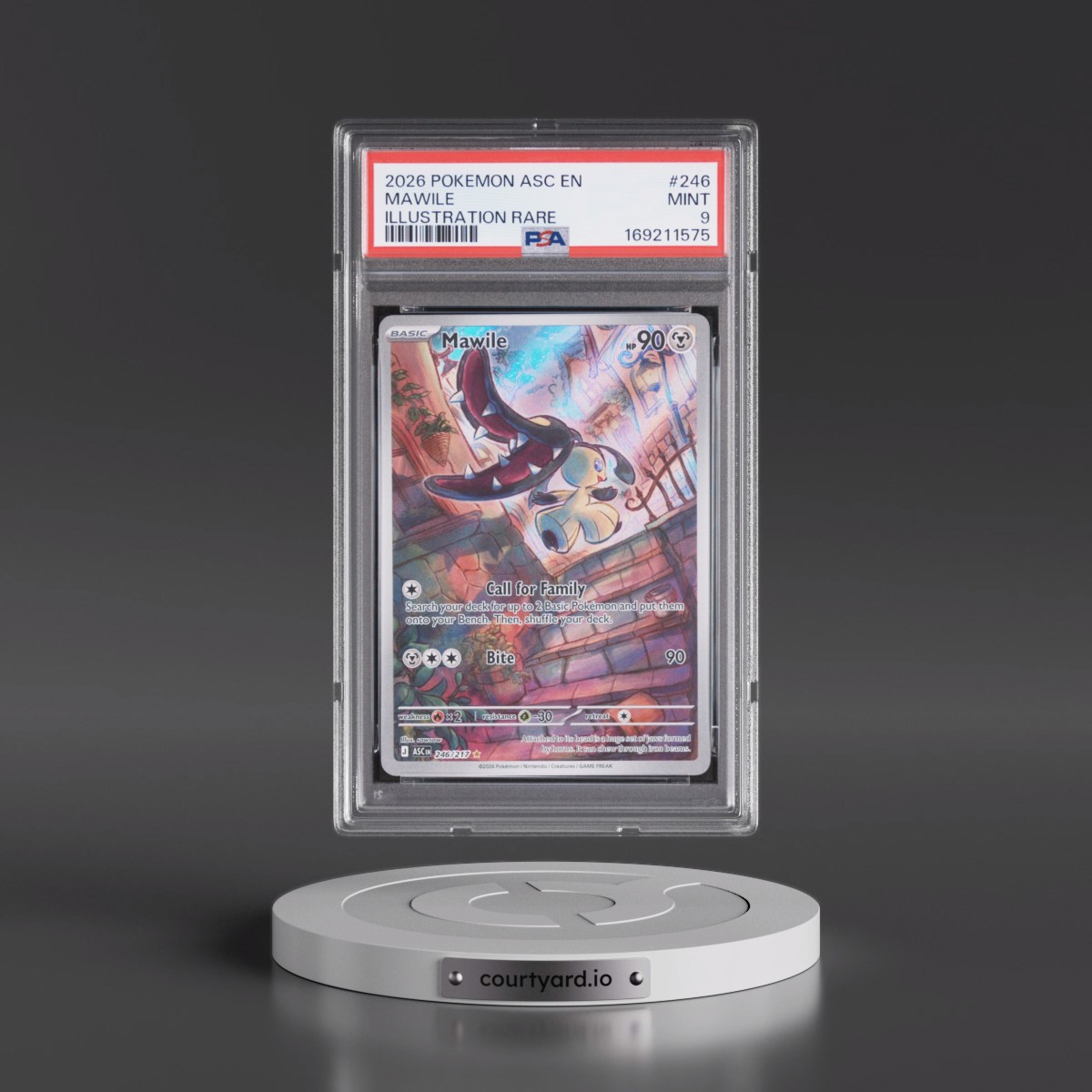 2026 Pokémon Asc EN-Ascended Heroes #246 Mawile - Illustration Rare (PSA 9 MINT)