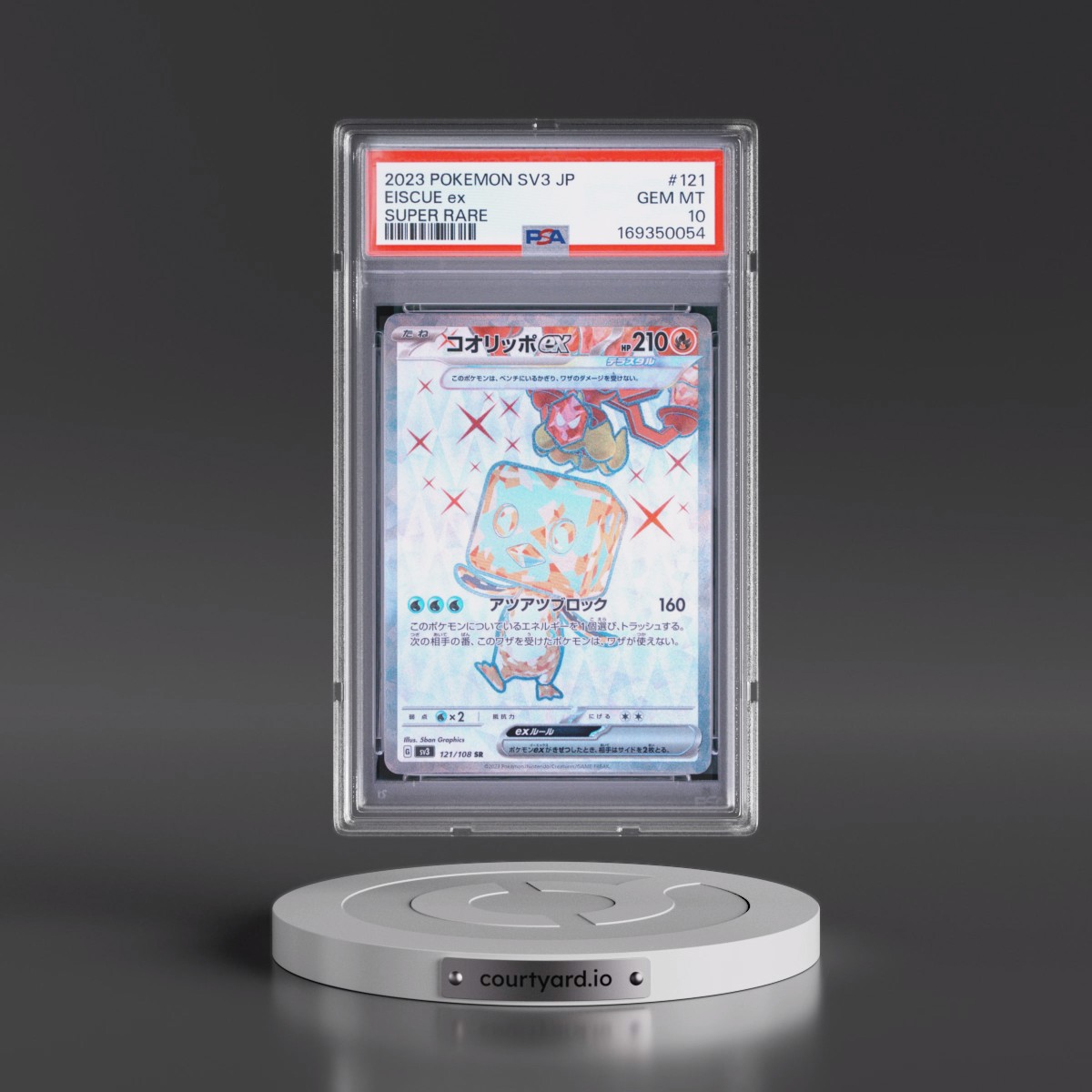 2023 Pokémon SV3-Ruler of the Black Flame Eiscue EX - Holo Super Rare #121 PSA 10