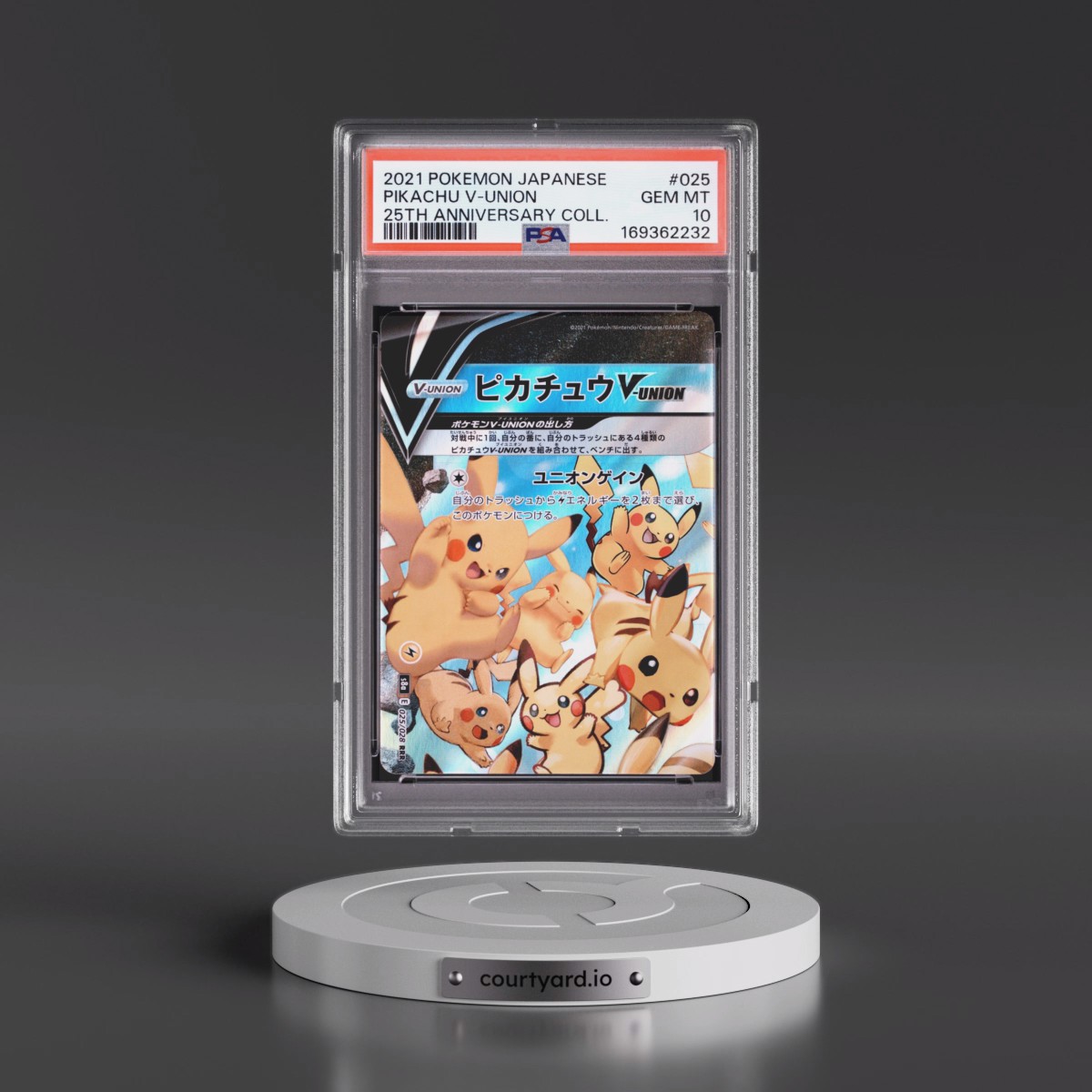 2021 Pokémon 25th Anniversary Collection #025 Pikachu V-Union (PSA 10 GEM MINT)