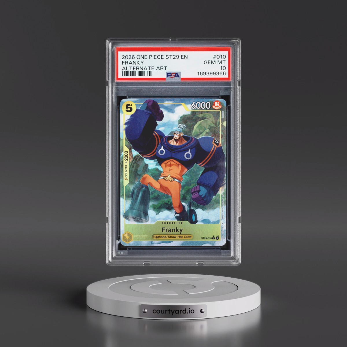 2026 One Piece Starter Deck ST29-Egghead #010 Franky - Alternate Art (PSA 10 GEM MINT)