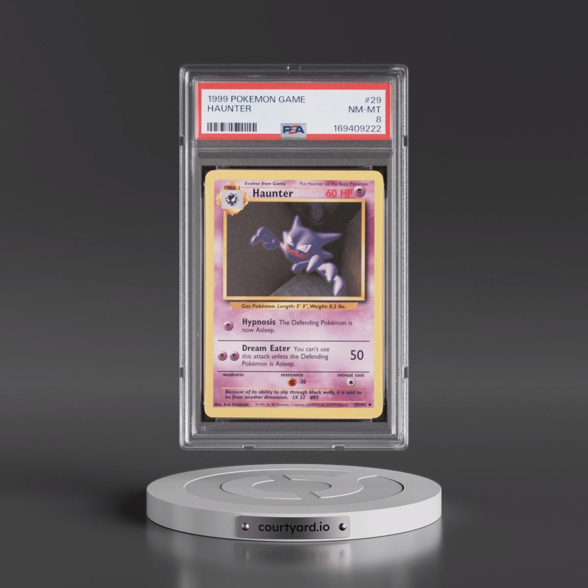 1999 Pokémon Game #29 Haunter (PSA 8 NM-MT)