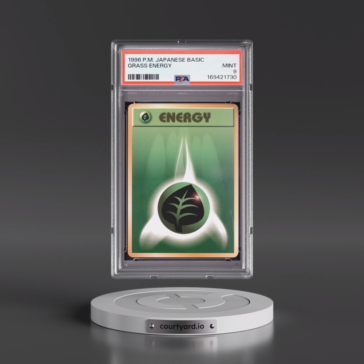 1996 Pokémon Basic Grass Energy PSA 9