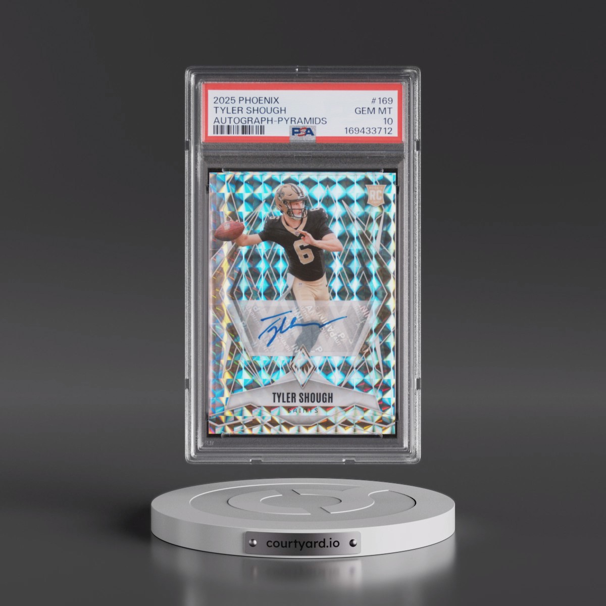 2025 Panini Phoenix Tyler Shough - Autograph-Pyramids #169 PSA 10