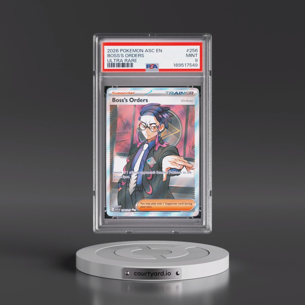 2026 Pokémon Asc EN-Ascended Heroes Boss's Orders - Ultra Rare #256 PSA 9