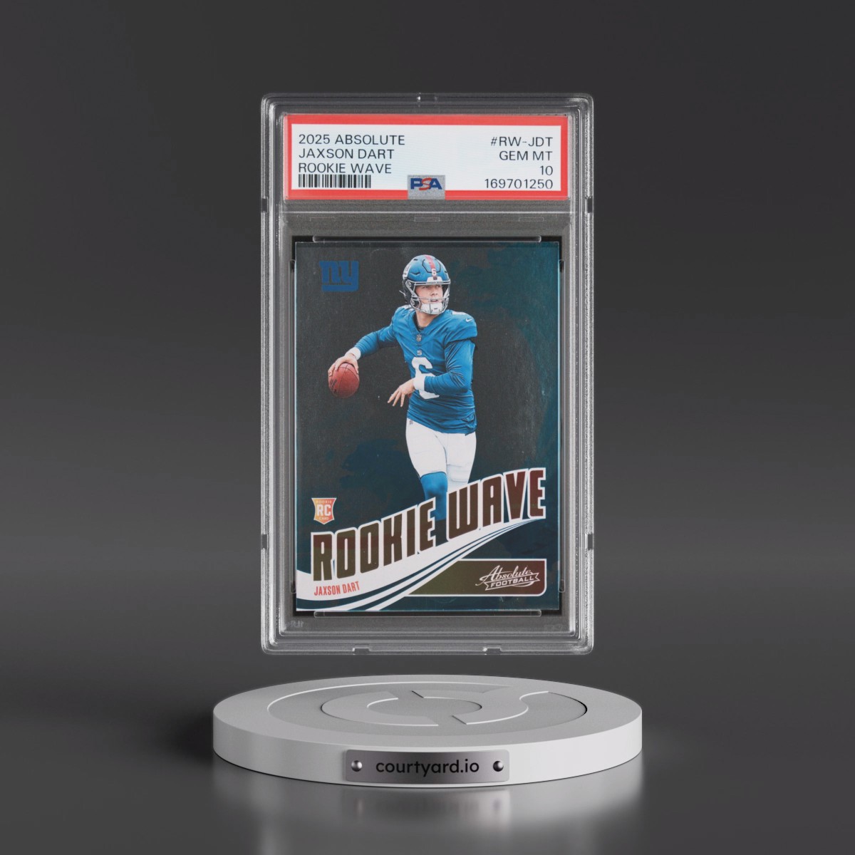 2025 Panini Absolute Rookie Wave Jaxson Dart #RW-JDT PSA 10