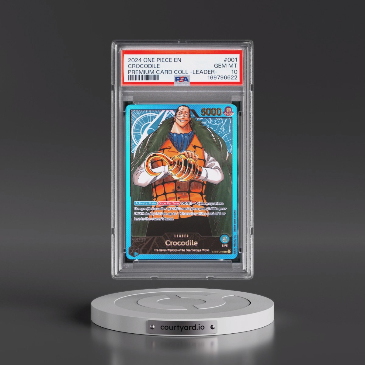 2024 One Piece Premium Card Collection -Leader Collection #001 Crocodile (PSA 10 GEM MINT)